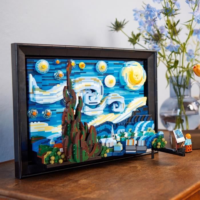 LEGO Ideas 21333 Vincent Van Gogh - La Nuit Étoilée Reproduction de Tableau sur Toile