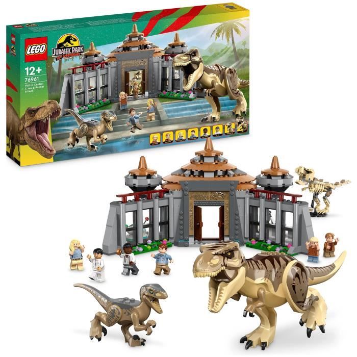 LEGO Jurassic Park 76961 avec enclos et figurines de dinosaures emblématiques