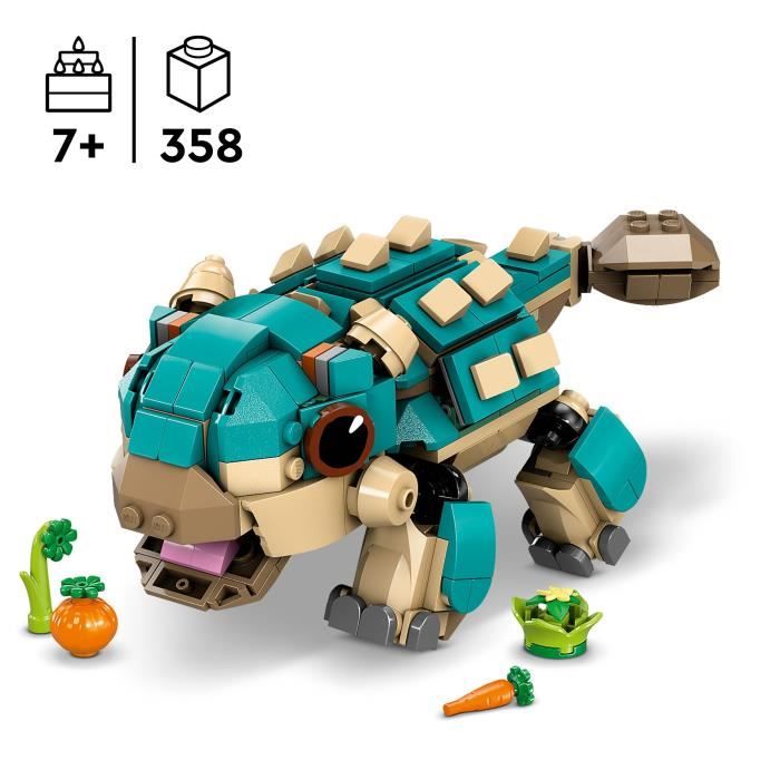 LEGO Jurassic World 76962 Bébé Bumpy l’ankylosaure - Pour les fans de La Colo du Crétacé