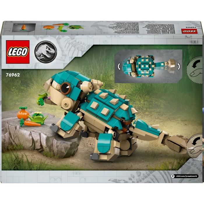 LEGO Jurassic World 76962 Bébé Bumpy l’ankylosaure - Pour les fans de La Colo du Crétacé