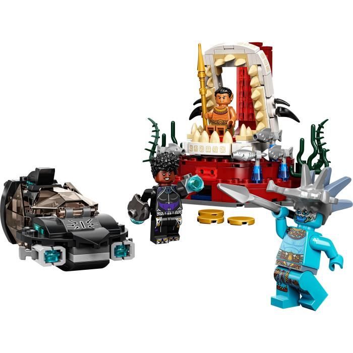 LEGO Marvel 76213 La Salle du Trône du Roi Namor Jouet Sous-Marin Figurines Black Panther