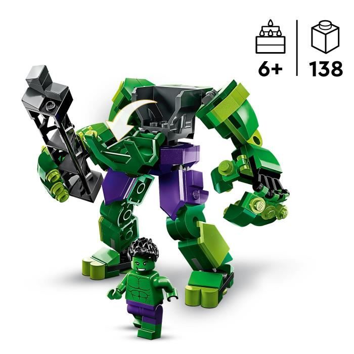 LEGO Marvel 76241 L’Armure Robot de Hulk Figurine Avengers Jouet de Construction Super-Héros