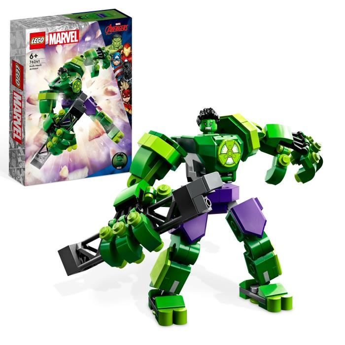 LEGO Marvel 76241 L’Armure Robot de Hulk Figurine Avengers Jouet de Construction Super-Héros