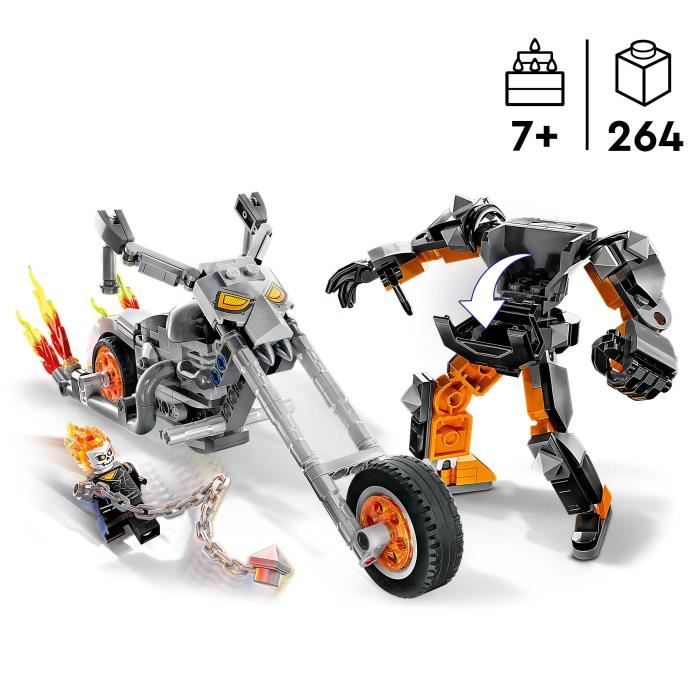 LEGO Marvel 76245 Le Robot et la Moto de Ghost Rider Jouet avec Figurine Super-Héros