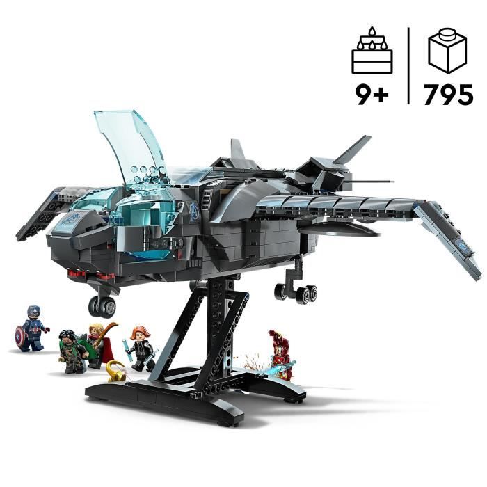 LEGO Marvel 76248 Le Quinjet des Avengers Jouet de Vaisseau Spatial avec Figurines Infinity