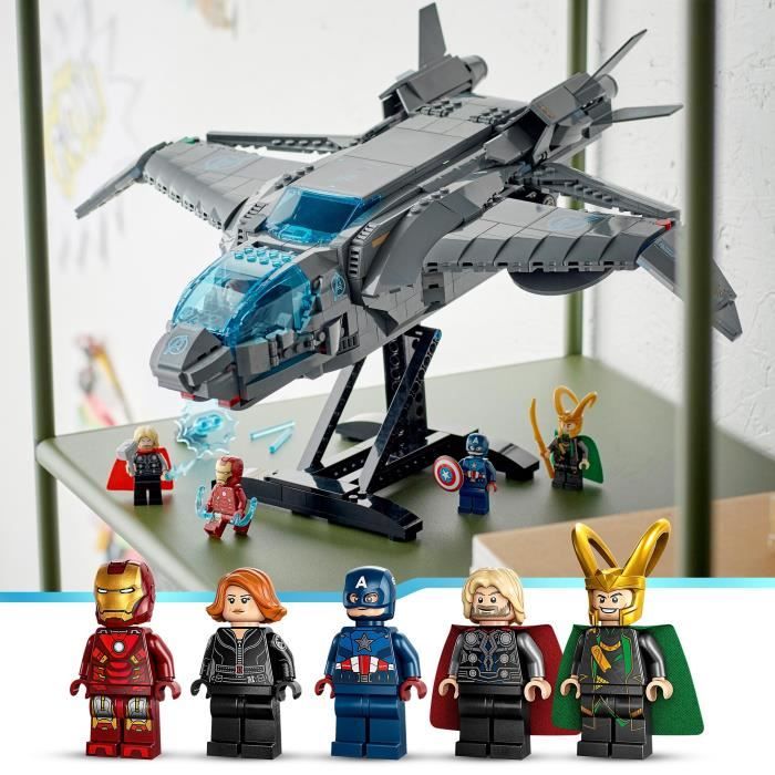 LEGO Marvel 76248 Le Quinjet des Avengers Jouet de Vaisseau Spatial avec Figurines Infinity