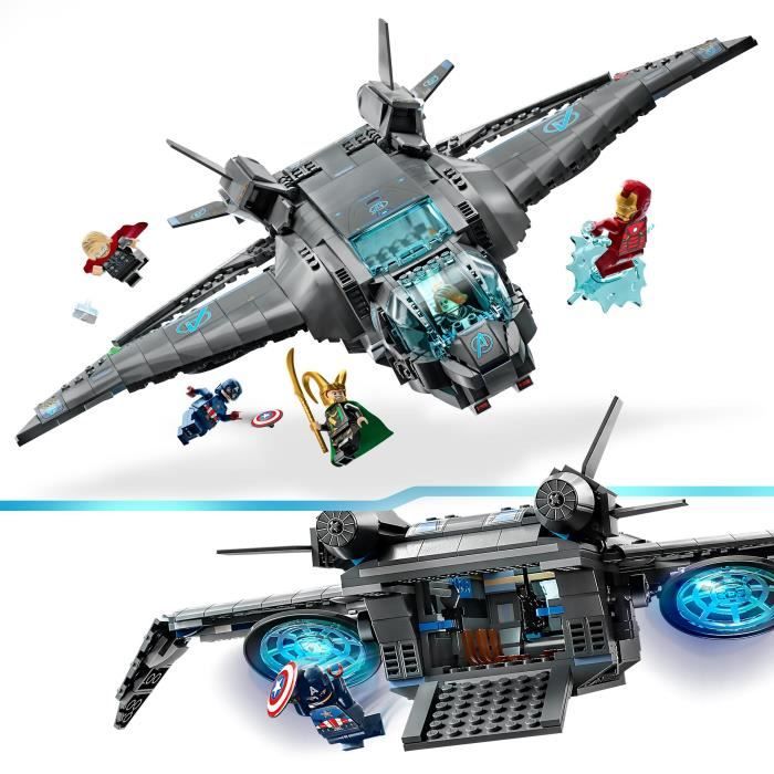 LEGO Marvel 76248 Le Quinjet des Avengers Jouet de Vaisseau Spatial avec Figurines Infinity