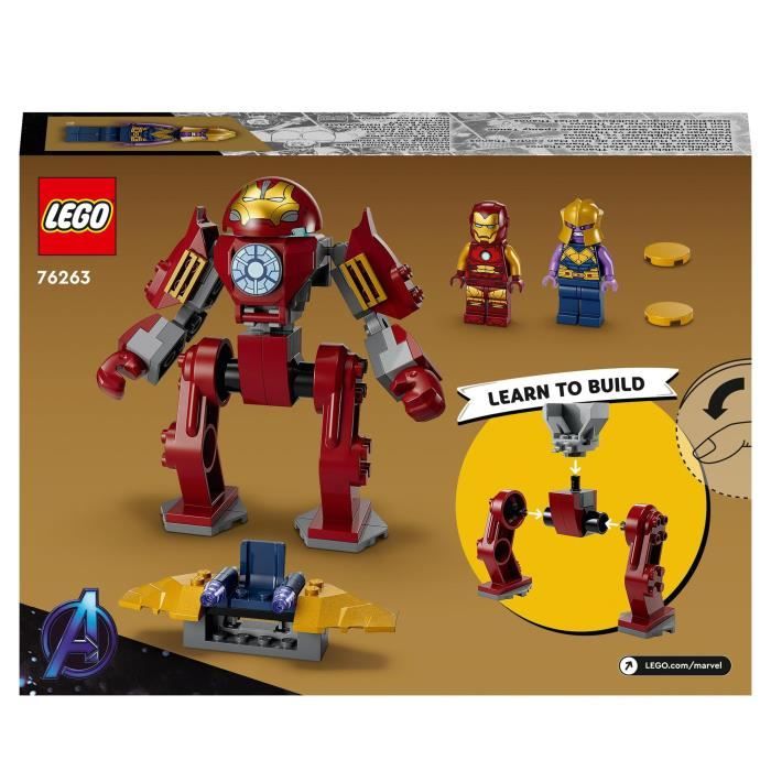 LEGO Marvel 76263 La Hulkbuster d’Iron Man Contre Thanos Jouet de Super-Héros Basée sur Avengers: Infinity War