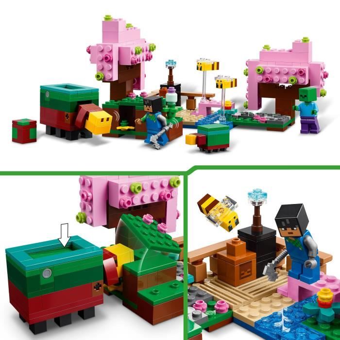 LEGO Minecraft 21260 Le jardin des cerisiers en fleurs - Minifigurines du jeu vidéo