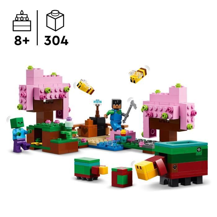 LEGO Minecraft 21260 Le jardin des cerisiers en fleurs - Minifigurines du jeu vidéo