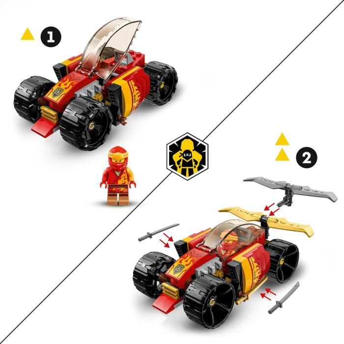 LEGO NINJAGO 71780 La Voiture de Course Ninja de Kai Évolution Jouet Voiture 2-en-1