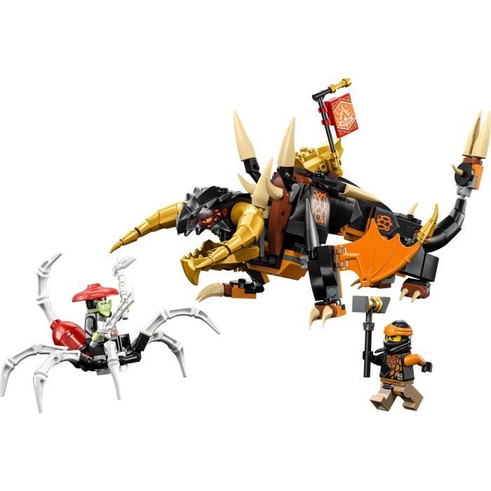 LEGO NINJAGO 71782 Le Dragon de Terre de Cole Évolution Jouet avec 2 Minifigurines