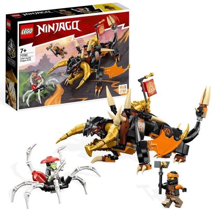 LEGO NINJAGO 71782 Le Dragon de Terre de Cole Évolution Jouet avec 2 Minifigurines