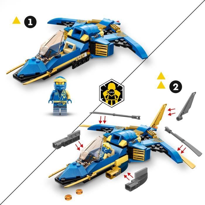 LEGO NINJAGO 71784 Le Jet Supersonique de Jay Évolution Jouet Avion Ninja Évolutif