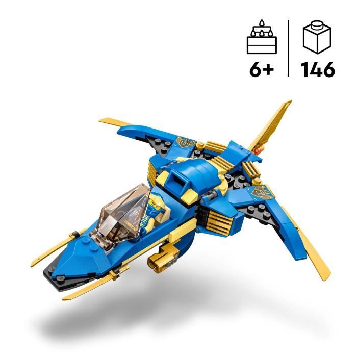 LEGO NINJAGO 71784 Le Jet Supersonique de Jay Évolution Jouet Avion Ninja Évolutif