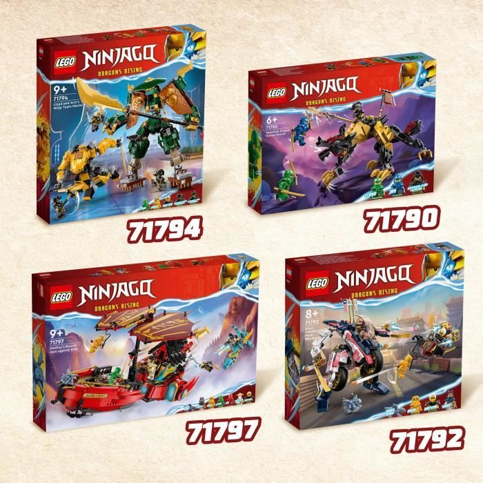 LEGO NINJAGO 71790 Le Chien de Combat Dragon Imperium Jouet de Ninja avec Figurines de Monstre