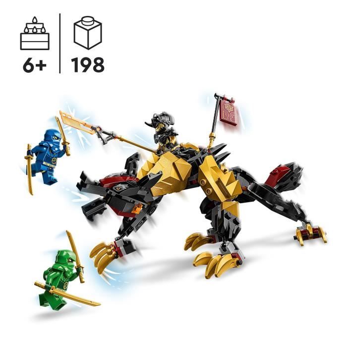 LEGO NINJAGO 71790 Le Chien de Combat Dragon Imperium Jouet de Ninja avec Figurines de Monstre