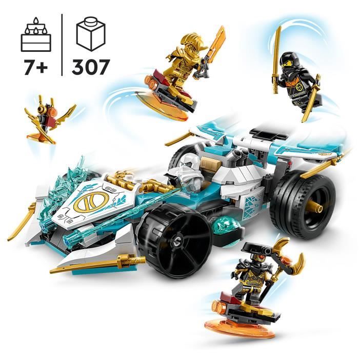 LEGO NINJAGO 71791 La Voiture de Course Spinjitzu: le Pouvoir du Dragon de Zane Jouet Enfants 7 Ans