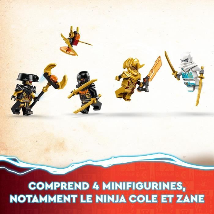 LEGO NINJAGO 71791 La Voiture de Course Spinjitzu: le Pouvoir du Dragon de Zane Jouet Enfants 7 Ans