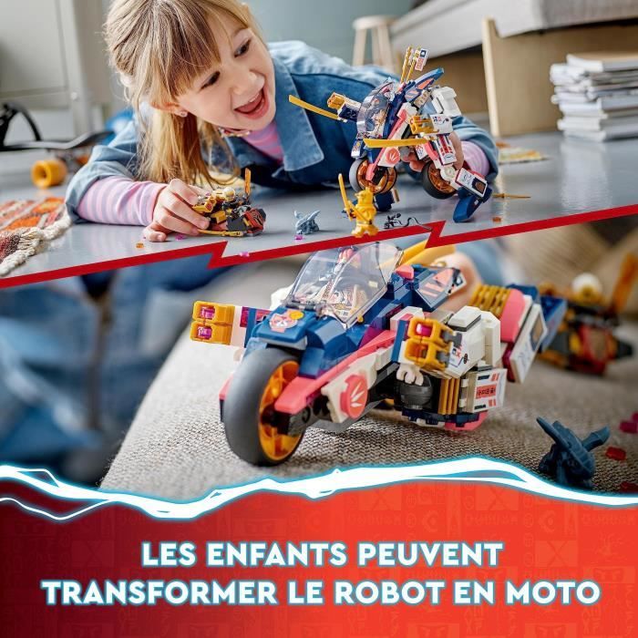 LEGO NINJAGO 71792 Le Robot Bolide Transformable de Sora Jouet de Ninja pour Enfants 8 Ans