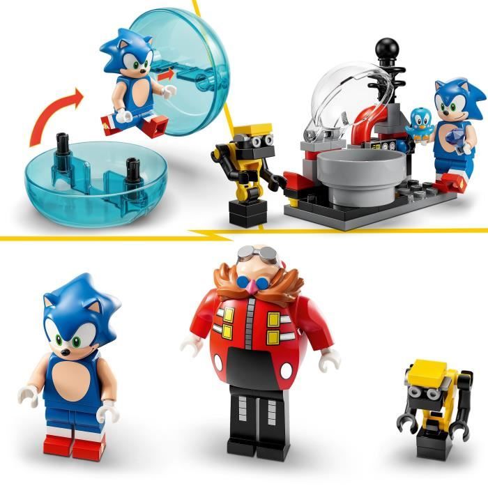 LEGO Sonic the Hedgehog 76993 Sonic contre le Death Egg Robot du Dr. Eggman Jouet pour Enfants avec 6 Personnages