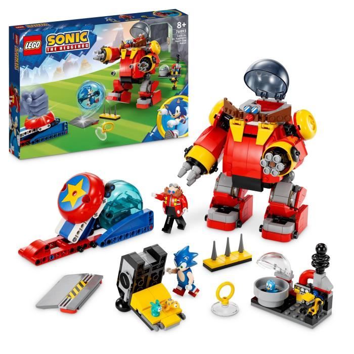 LEGO Sonic the Hedgehog 76993 Sonic contre le Death Egg Robot du Dr. Eggman Jouet pour Enfants avec 6 Personnages