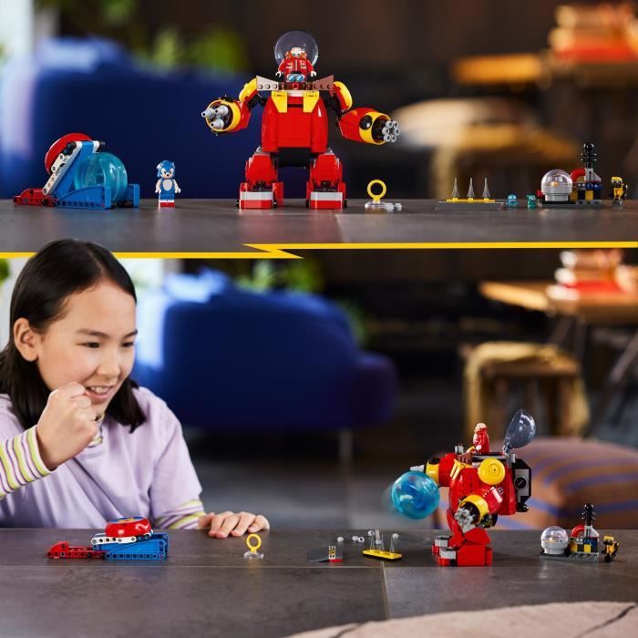 LEGO Sonic the Hedgehog 76993 Sonic contre le Death Egg Robot du Dr. Eggman Jouet pour Enfants avec 6 Personnages