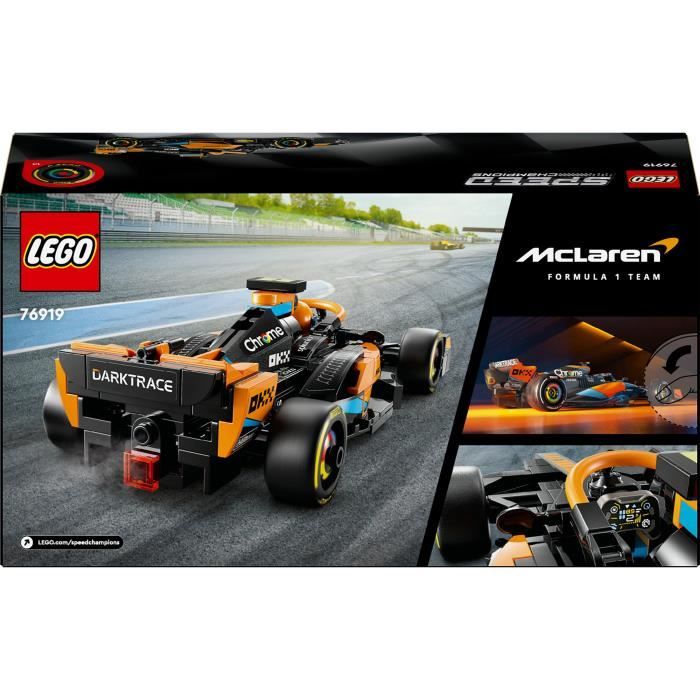 LEGO Speed Champions 76919 La Voiture de Course de Formule 1 McLaren 2023 Véhicule Jouet