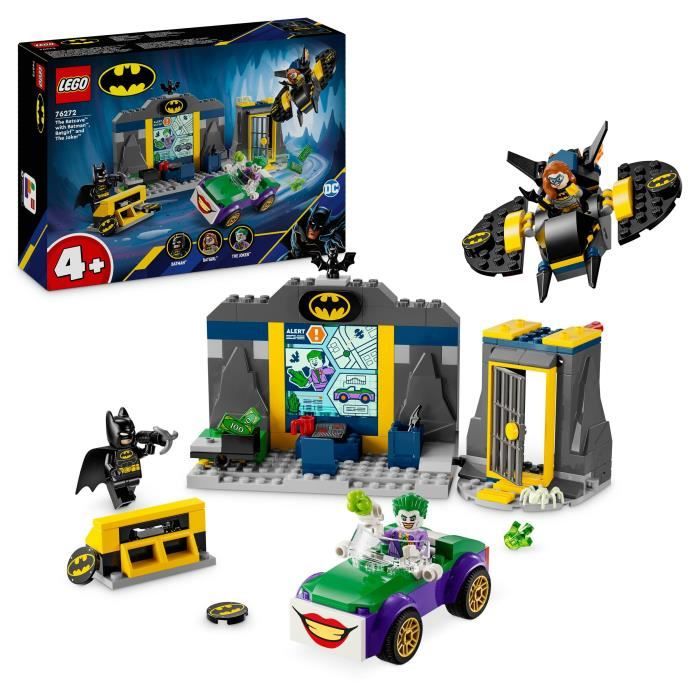 LEGO Super Heroes DC 76272 La Batcave avec Batman Batgirl et Le Joker - Set d’aventures