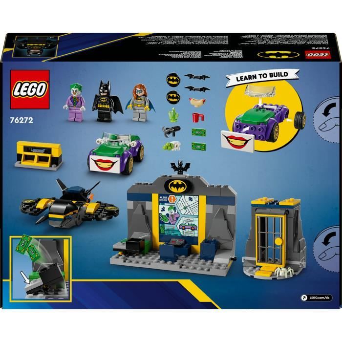 LEGO Super Heroes DC 76272 La Batcave avec Batman Batgirl et Le Joker - Set d’aventures