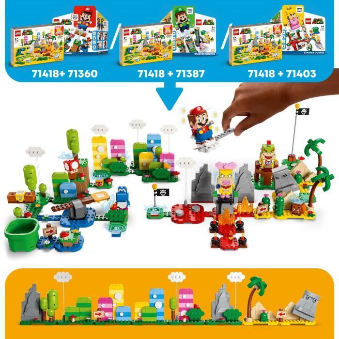 LEGO Super Mario 71418 Set La boîte a Outils Créative Jouet Enfants 6 Ans avec Figurines