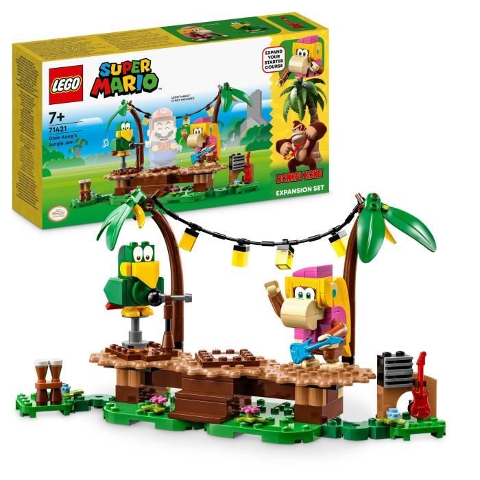 LEGO Super Mario 71421 Ensemble d’Extension Concert de Dixie Kong dans la Jungle a Combiner avec Pack de Démarrage