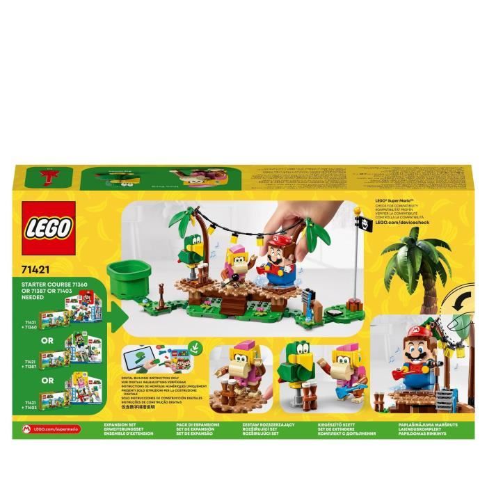 LEGO Super Mario 71421 Ensemble d’Extension Concert de Dixie Kong dans la Jungle a Combiner avec Pack de Démarrage