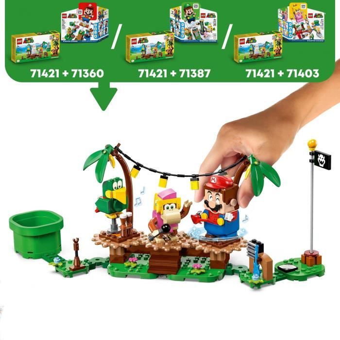 LEGO Super Mario 71421 Ensemble d’Extension Concert de Dixie Kong dans la Jungle a Combiner avec Pack de Démarrage