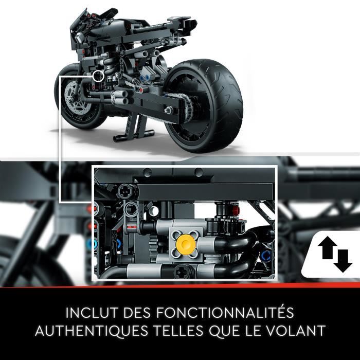 LEGO Technic 42155 Le Batcycle de Batman Construction de Maquette Jouet de Moto Collection