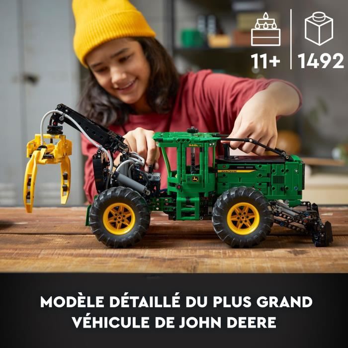 LEGO Technic 42157 La Débardeuse John Deere 948L-II Maquette d’Engin de Chantier avec Fonctions