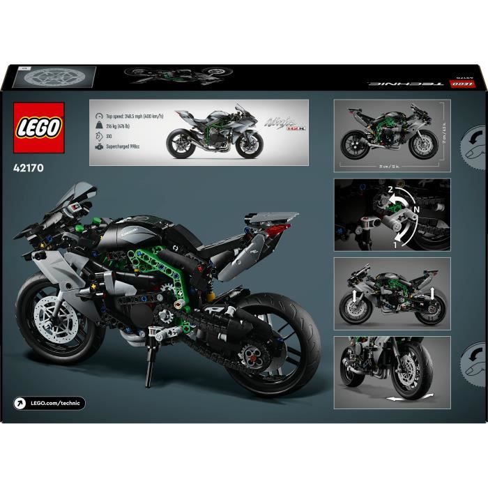 LEGO Technic 42170 La Moto Kawasaki Ninja H2R Idée Cadeau pour Enfants Jouet Créatif