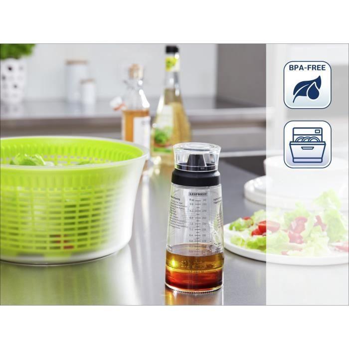 LEIFHEIT Shaker pour assaisonnements 3195 Leifheit shaker vinaigrette gradué de 300 ml avec bec verseur anti - goutte idéal pour le - Paloma Tech