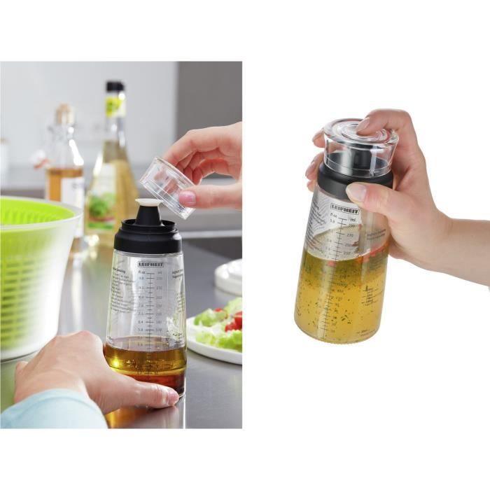 LEIFHEIT Shaker pour assaisonnements 3195 Leifheit shaker vinaigrette gradué de 300 ml avec bec verseur anti - goutte idéal pour le - Paloma Tech