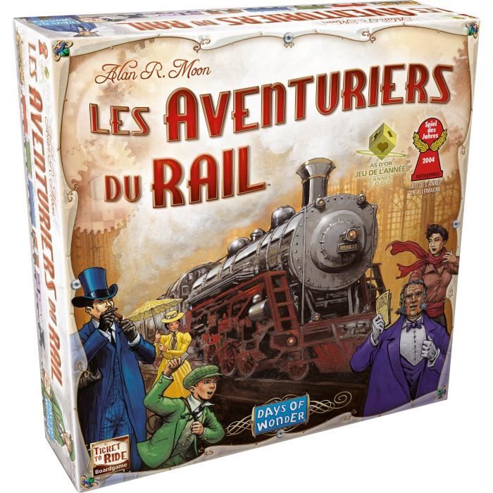 Les Aventuriers du Rail - Unbox Now - Jeu de société - a partir de 8 ans - 2 a 5 joueurs - Compatible avec Alexa