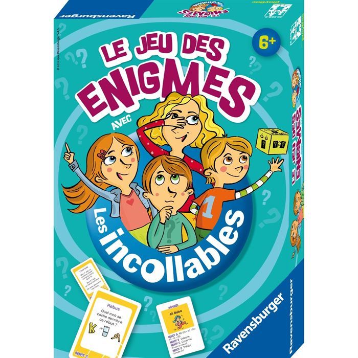 LES INCOLLABLES Le jeu des Enigmes - Ravensburger - Jeu de société enfants - Réfléxion et logique - 2 a 4 joueurs