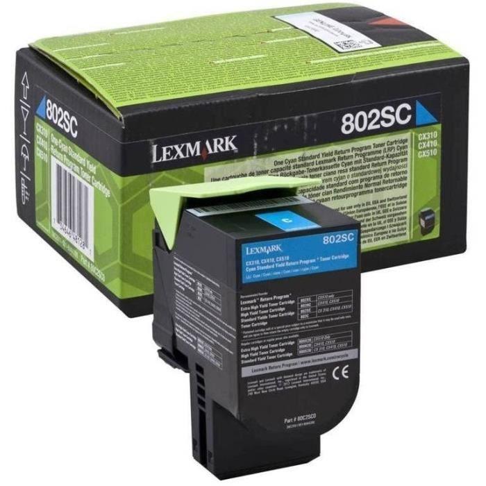 Lexmark Toner 802SC - 80C2SC0 - Cyan - 2?000 pages - Paloma Tech