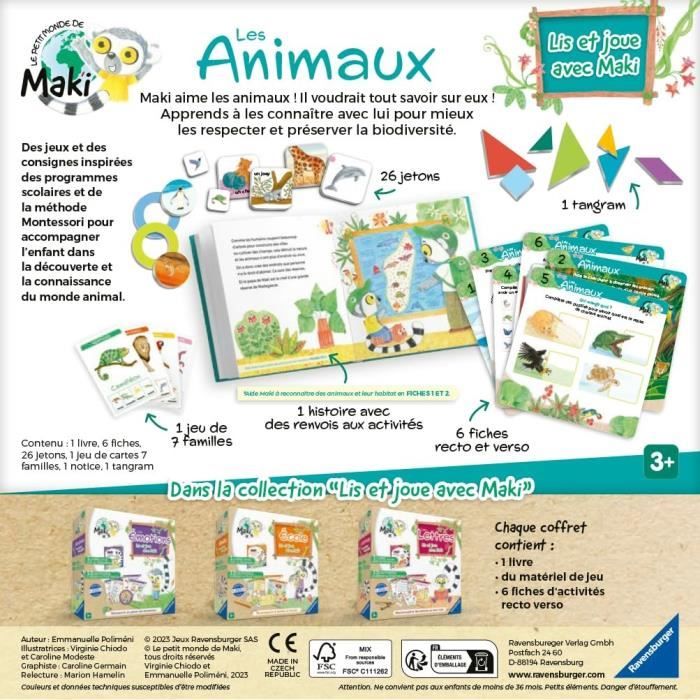 Lis et joue avec Maki - Les animaux - Jeux éducatifs - 00022355