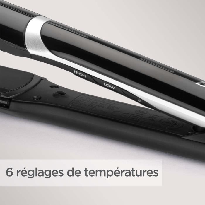 Lisseur - BaByliss - ST397E Sleek Control Wide - Avec plaques Tourmaline Céramique et peigne amovible