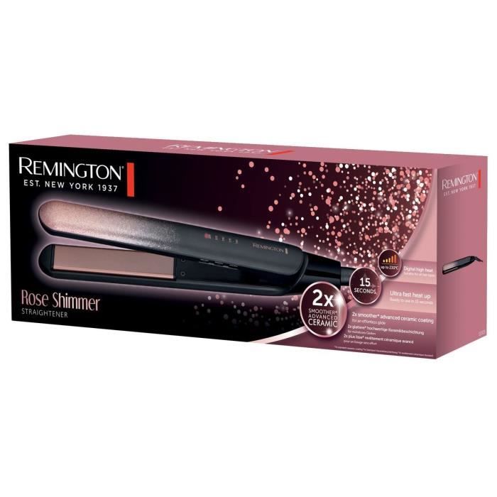 Lisseur REMINGTON S5305 Rose Shimmer - 5 températures 150 a 230°C chauffe rapide arret automatique