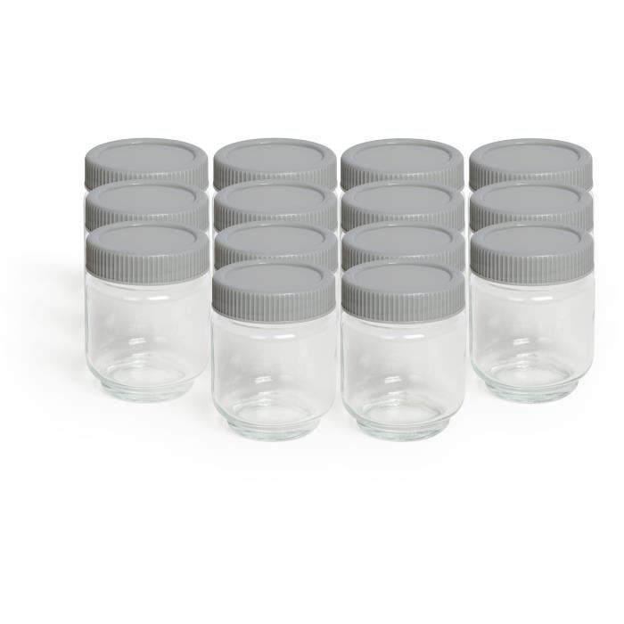 LIVOO - Yaourtiere - DOP180G - 14 pots en verre avec couvercle a visser - Capacité par pot: 170ml