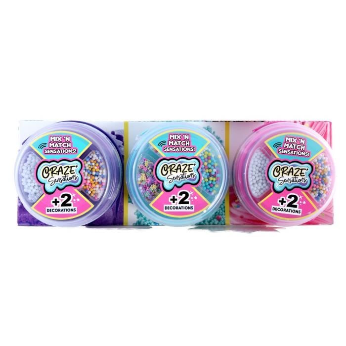 Loisir créatif - CANAL TOYS - CRAZE Sensations 2 barils + 1 bonus - Sable Slime Fluffy Foam