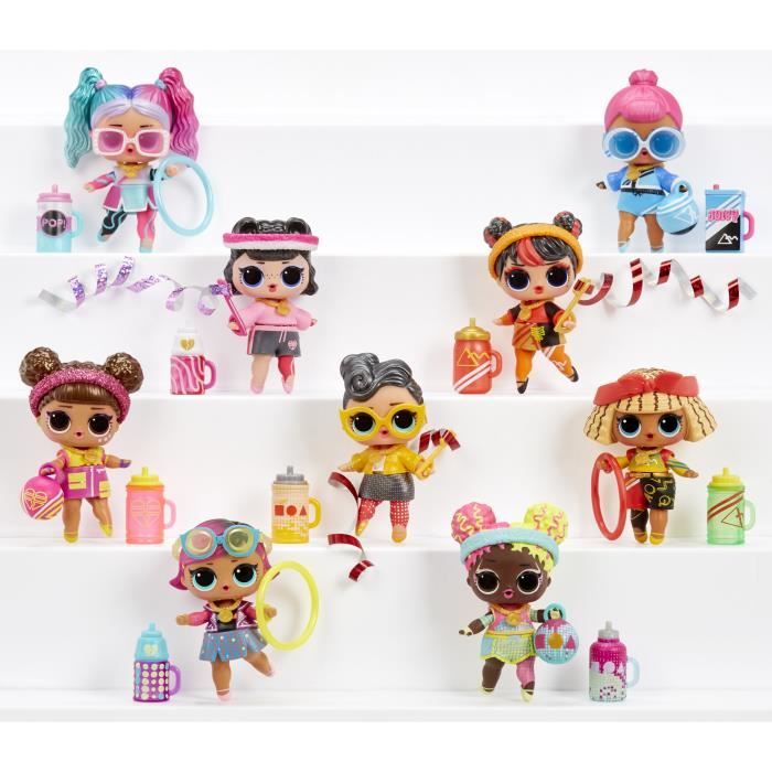 LOL Surprise All Star Sports - Gymnastique - Poupée 7,5cm -Boule se transforme en poutre - 8 Surprises - Dés 3 ans