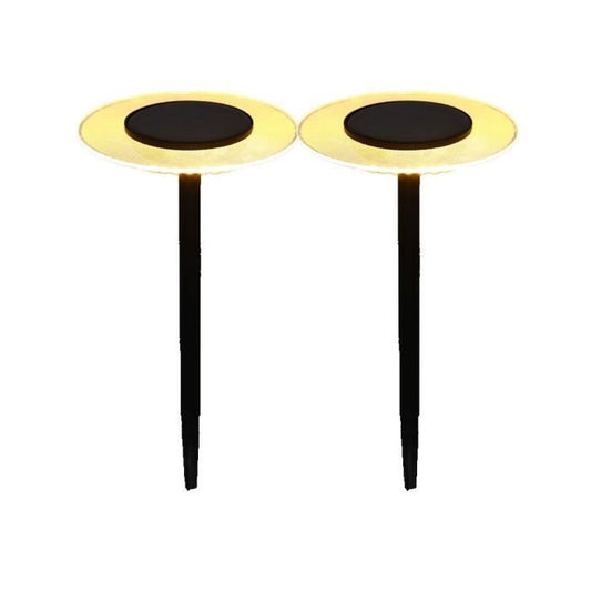 Lot de 2 balises solaires a piquer - LUMISKY - UFO - H35 cm - LED blanc chaud LUMISKY