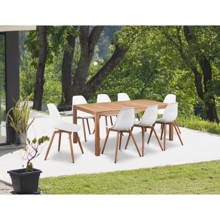 Lot de 2 chaises de jardin en PP - Blanc - 50 x 55 x 85,5 cm AUCUNE